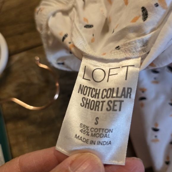 LOFT Cream Floral Print Pajama Shirt - Picture 5 of 6